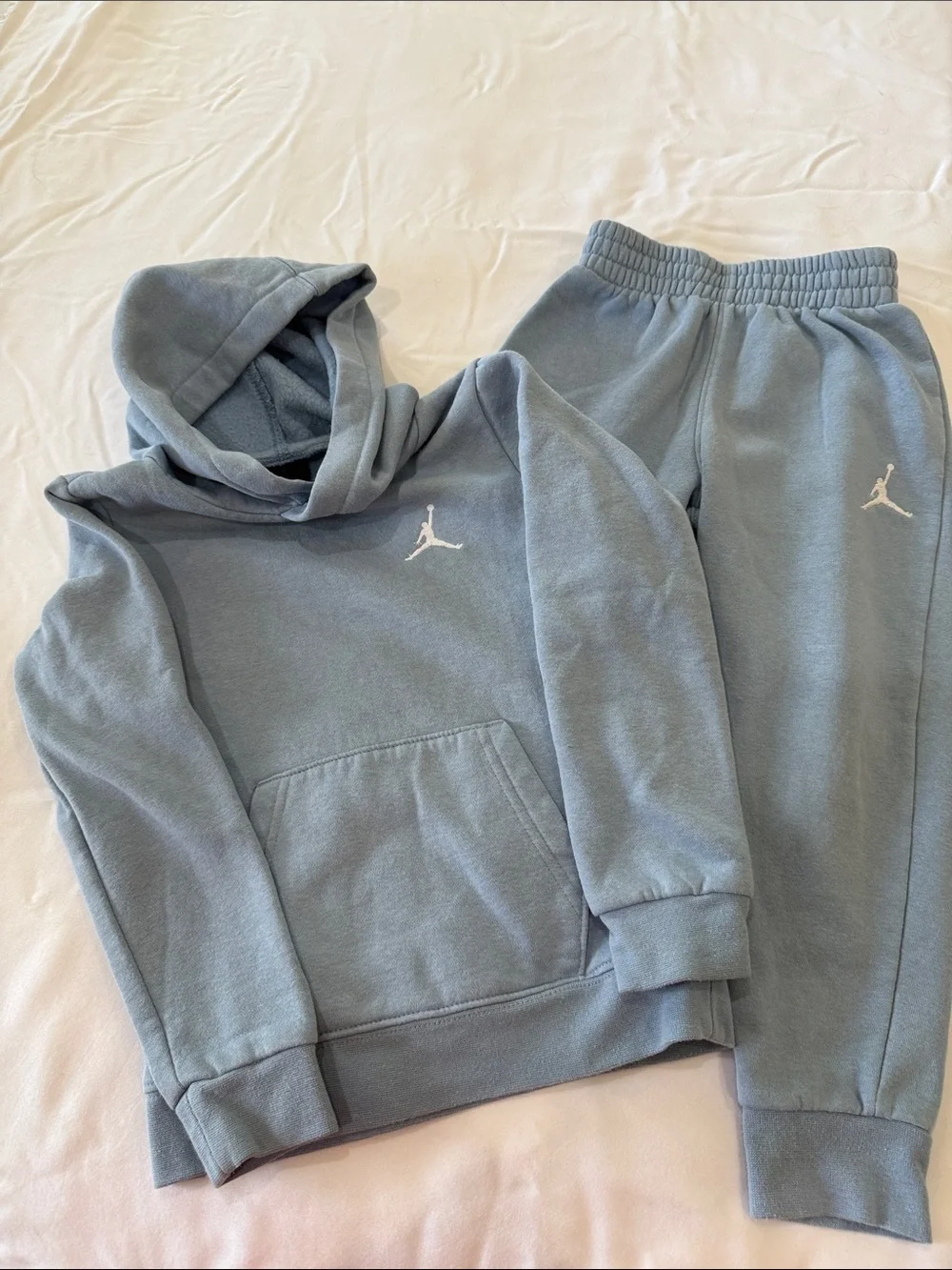 Jordan Kids Light Blue Hoodie & Joggers Set with White Jumpman
